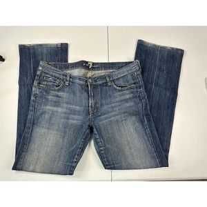 EUC 7 For All Mankind Denim Jean Womens 32 U075055U-055U BLING